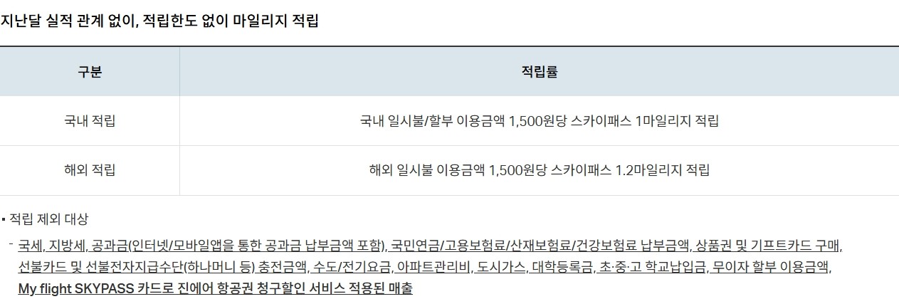 My Trip SKYPASS 카드 My flight