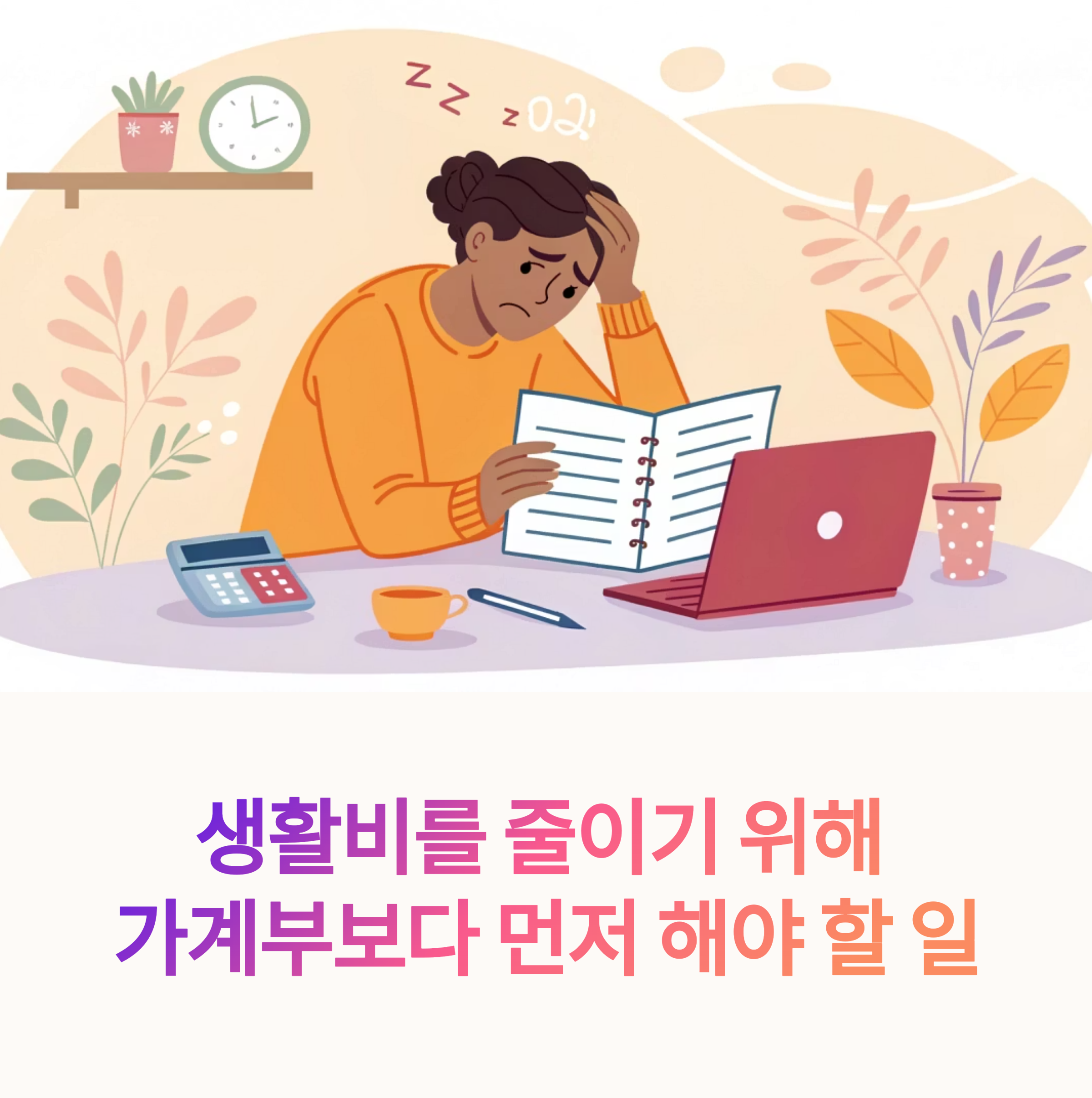 생활비를 줄이기 위해 가계부보다 먼저 해야 할 일