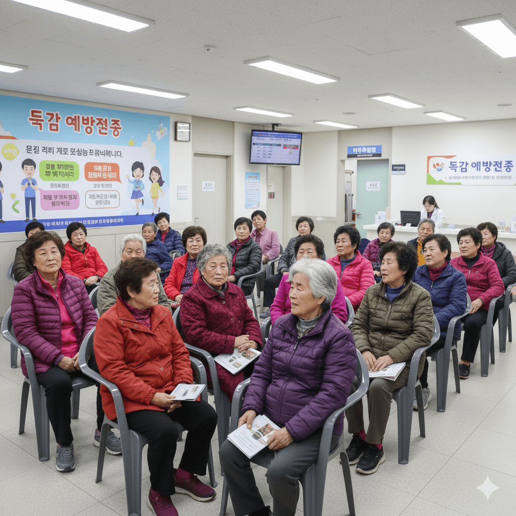 독감 무료 접종 - 사진