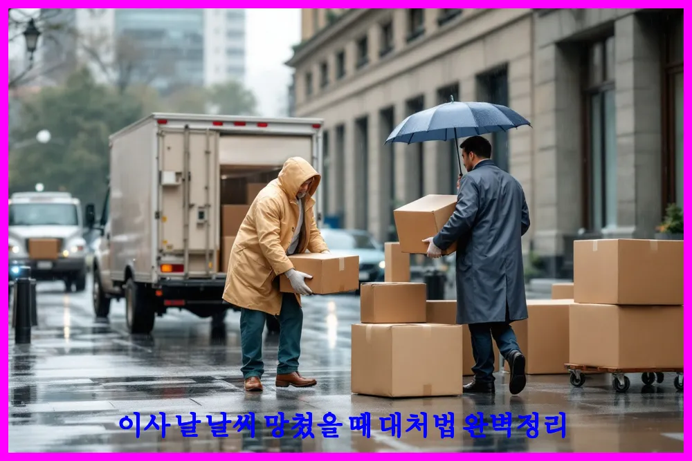 이사 날 날씨 망쳤을 때 대처법 완벽정리