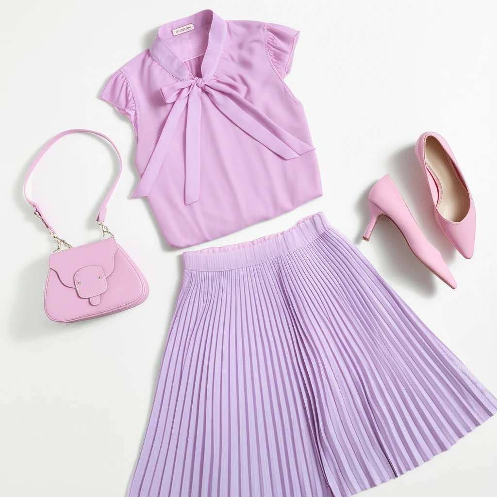 리본 블라우스 코디 고민 끝! 르로망..