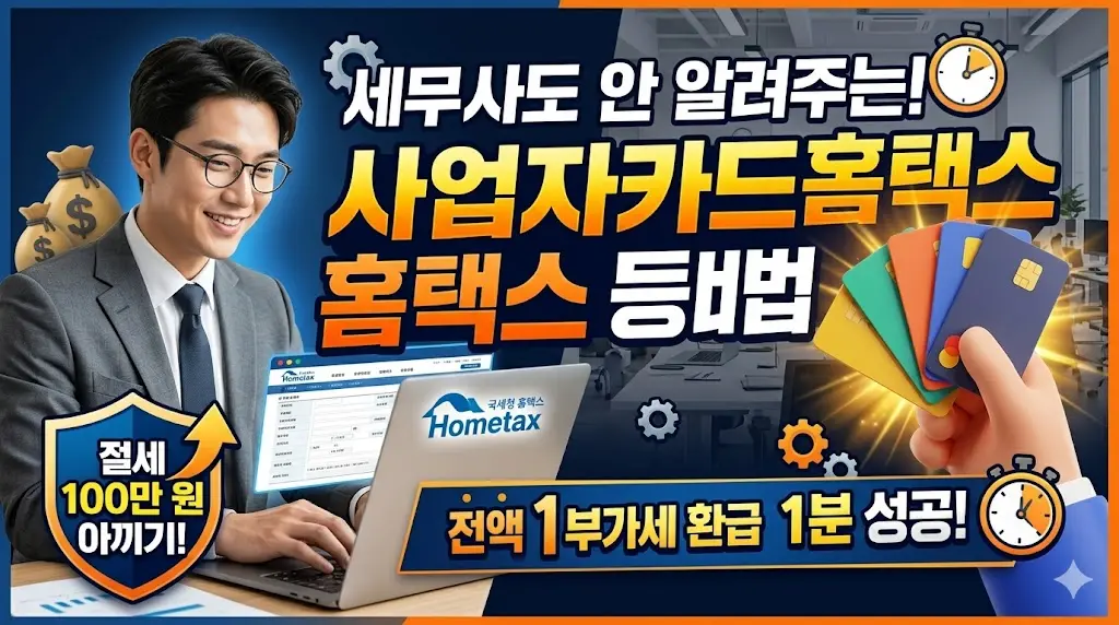 홈택스 사업자카드 등록 방법 및 주의사항 총정리