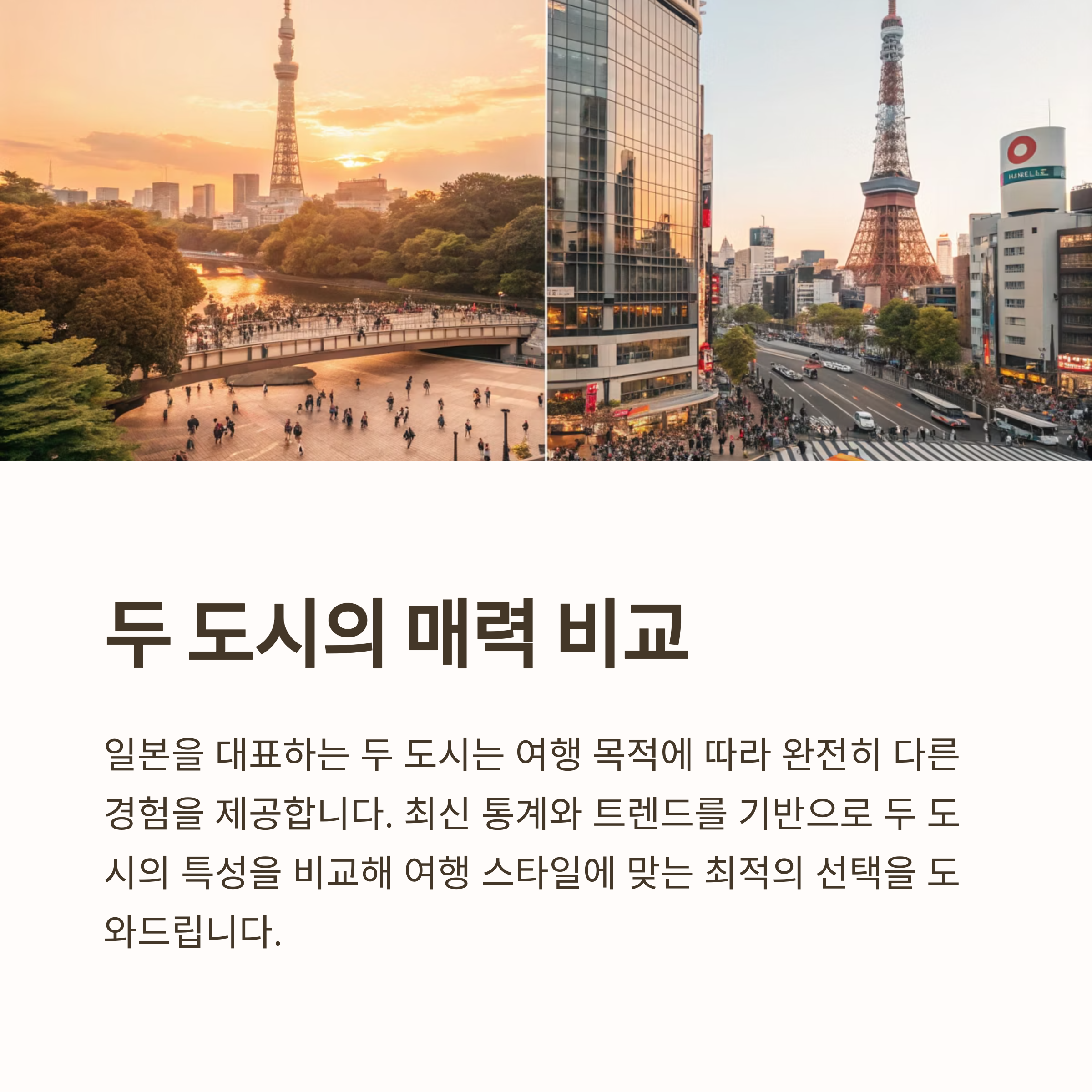 두 도시의 매력 비교