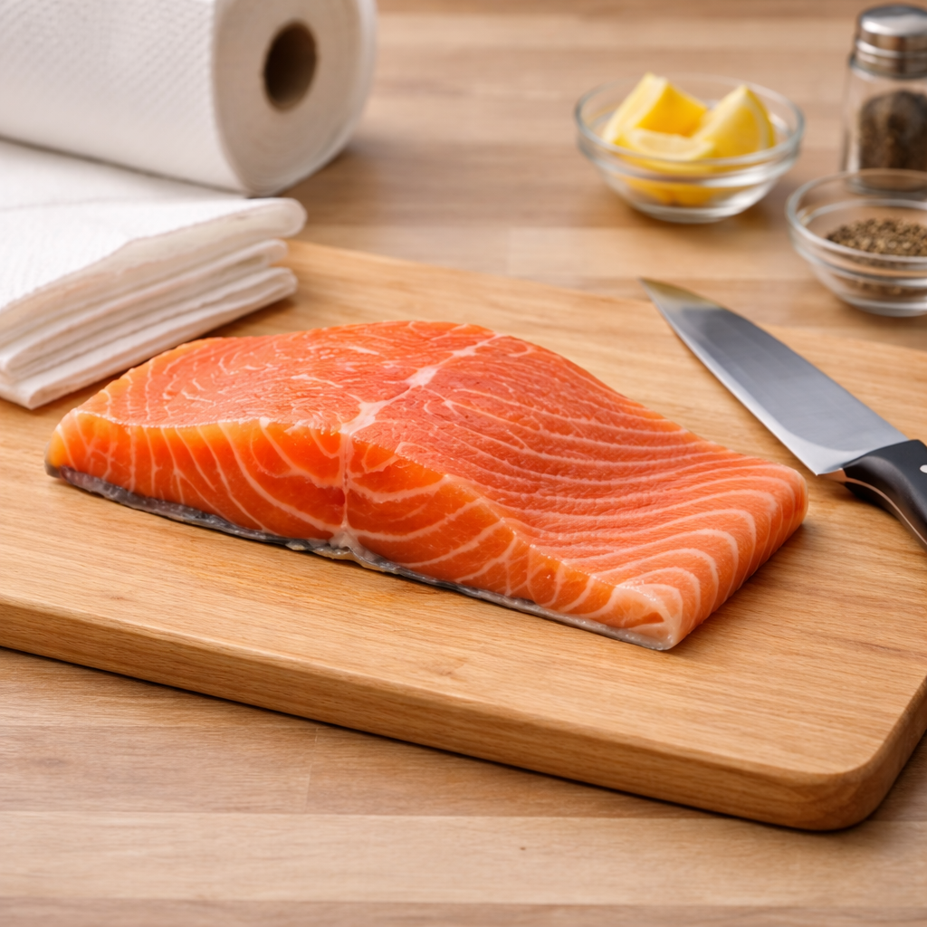 코스트코 대용량 연어를 손질하기 전 준비 과정