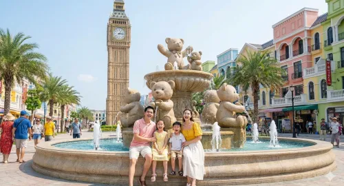 푸꾸옥-그랜드월드-곰돌이-분수대