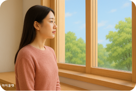 20-20-20 규칙 실천 장면