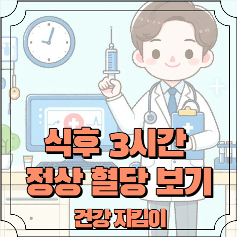 식후 3시간 정상 혈당 알아보기