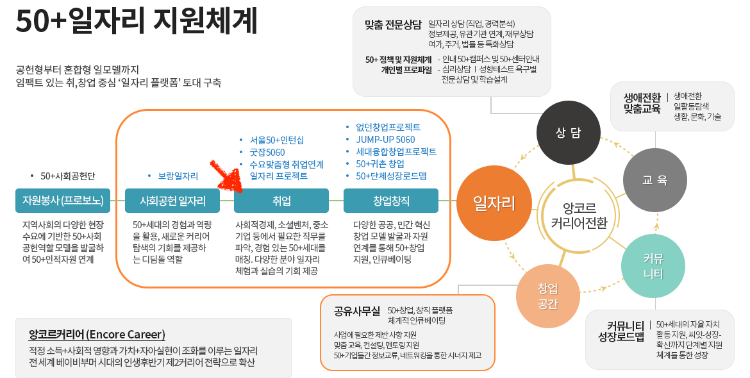 50 일자리 서울시 중장년 지원사업 커리어 전환 취업