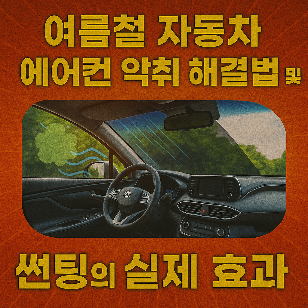 여름철 자동차 에어컨 악취 해결법 및 썬팅의 실세 효과 블로그 썸네일