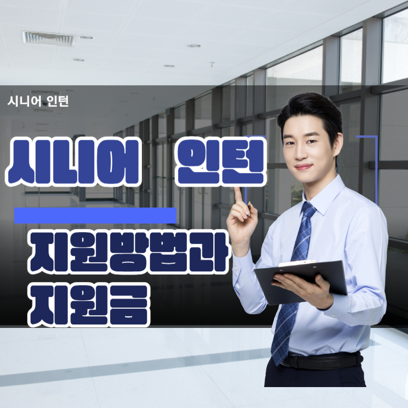 시니어 인턴 지원방법과 지원금