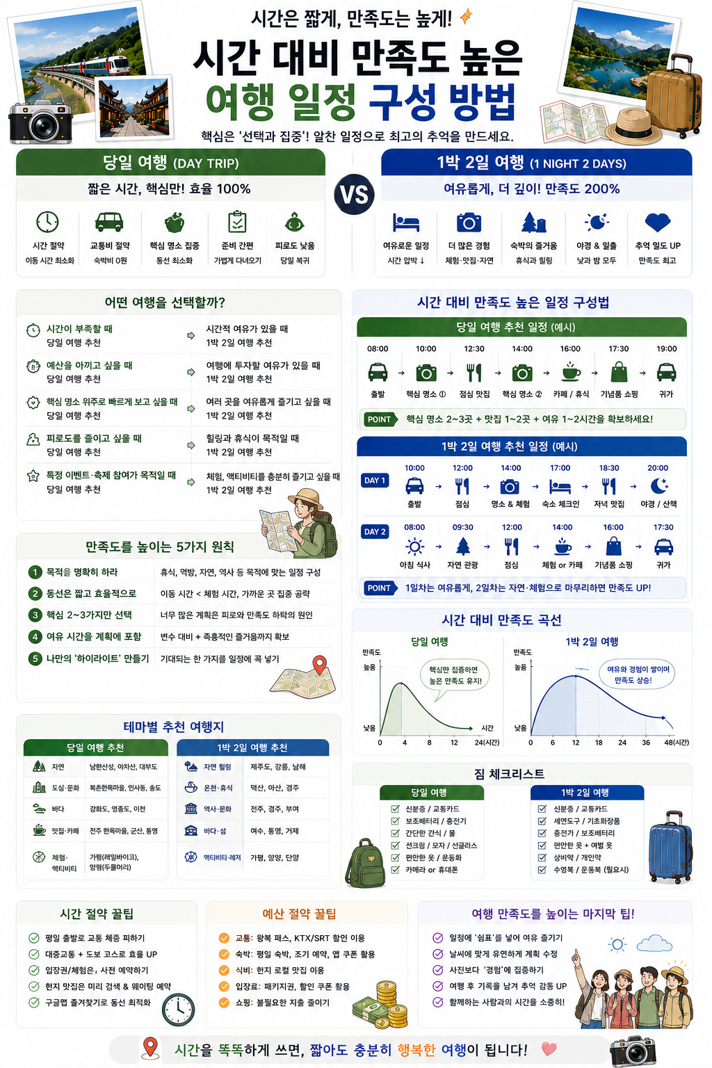 시간 대비 만족도 높은 여행 일정 구성 방법 관련 사진