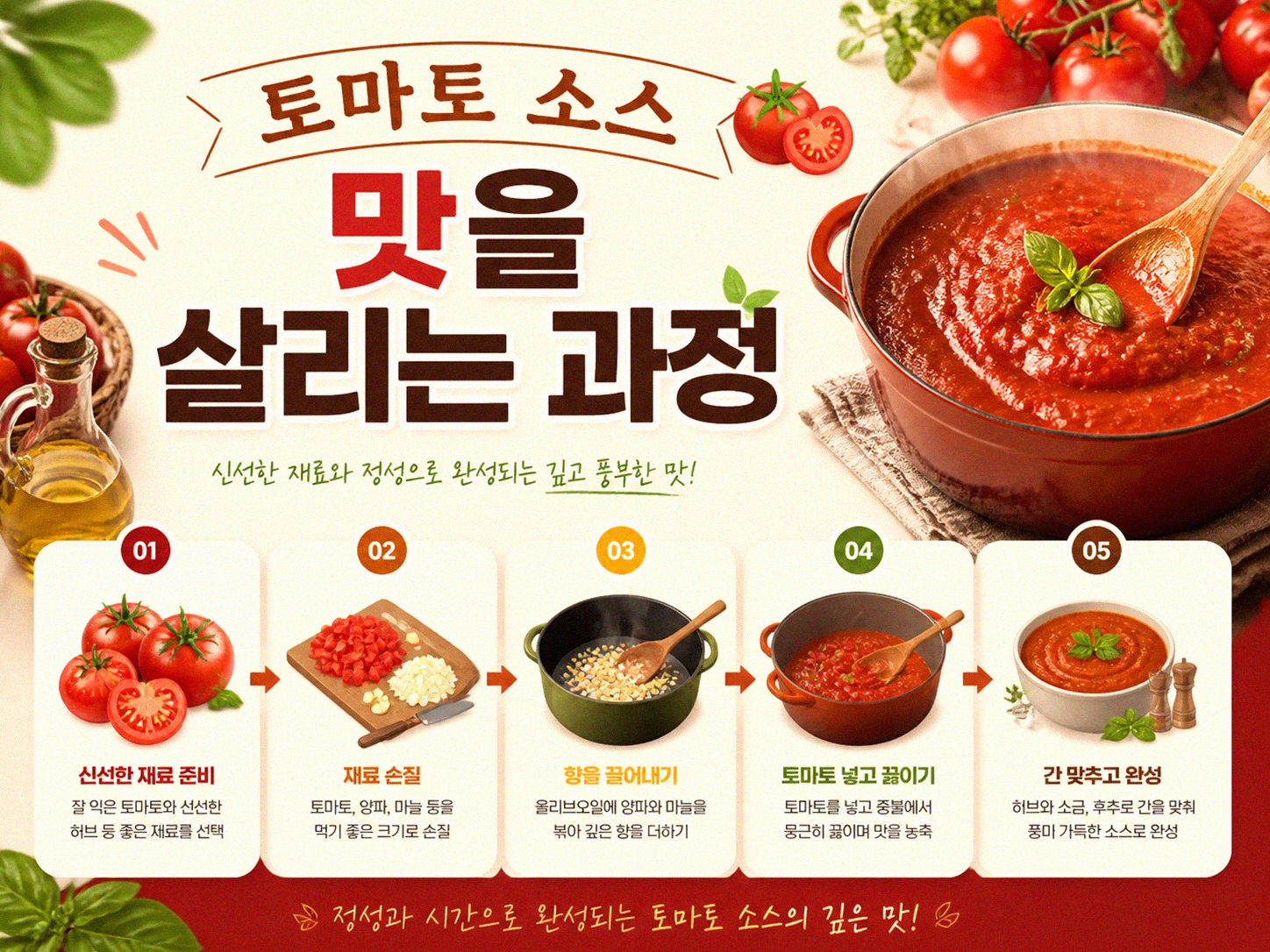 토마토소스 파스타 집에서 만들기, 생각보다 쉬웠어요