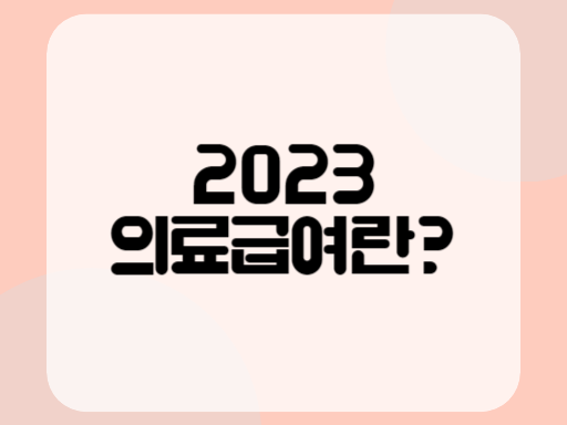 2023 의료급여