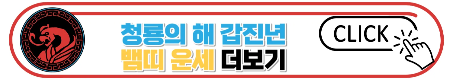 2024 갑진년 띠별 신년운세