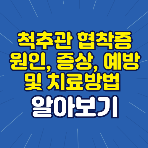 척추관 협착증 원인 증상 예방 및 치료방법 알아보기