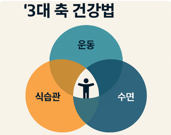 식습관&middot;운동&middot;수면을 동시에 잡는 3대 축 건강법