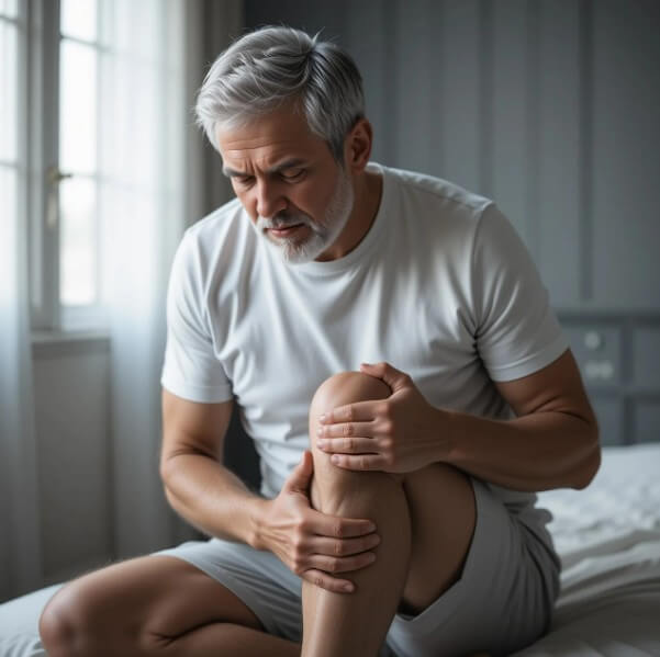 발 통증을 느끼는 할아버지