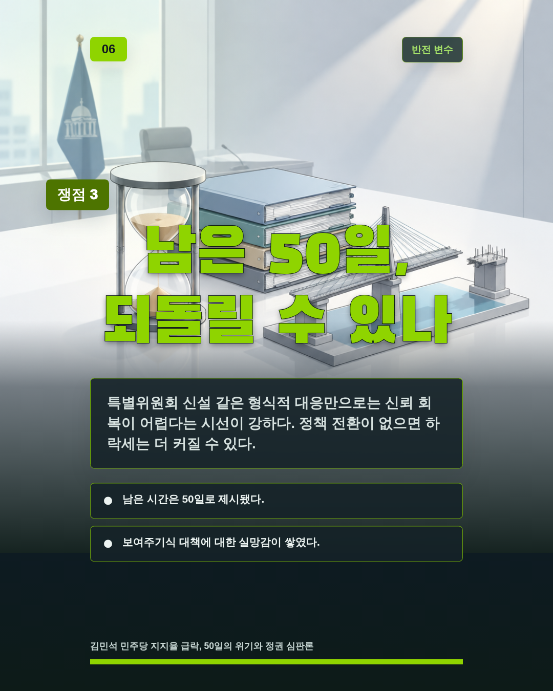 남은 50일, 되돌릴 수 있나