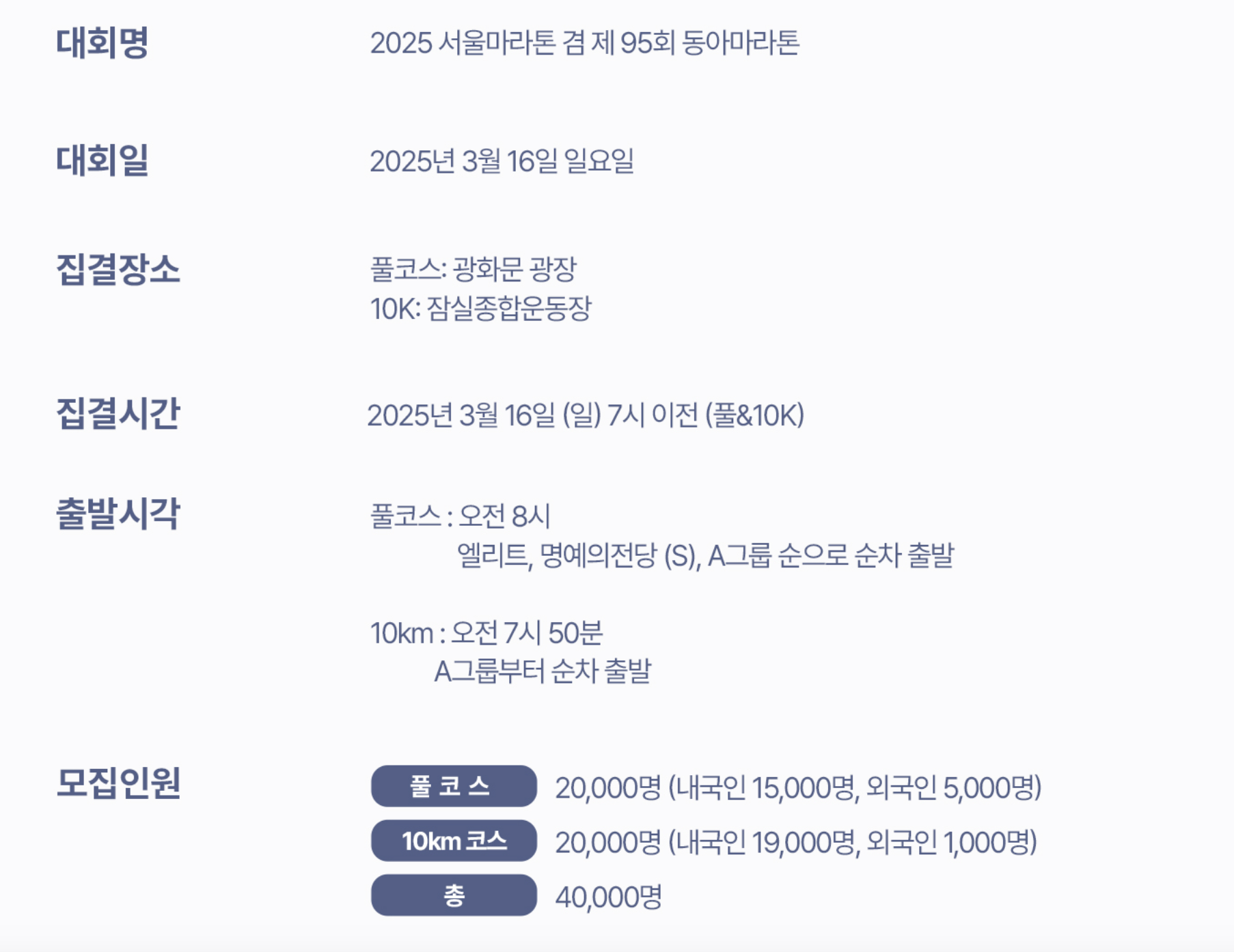 2025 마라톤 대회 일정 및 총정리!