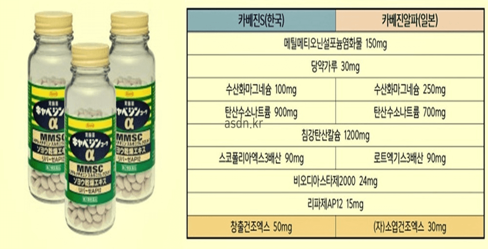 카베진 효능 효과,성분,가격,부작용 총정리