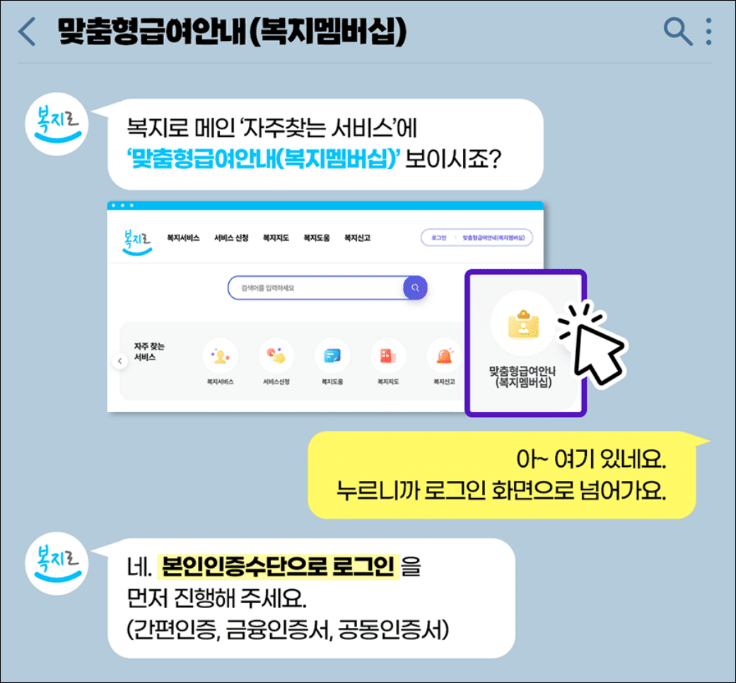 복지멤버십 신청방법(출처:한국사회보장정보원)
