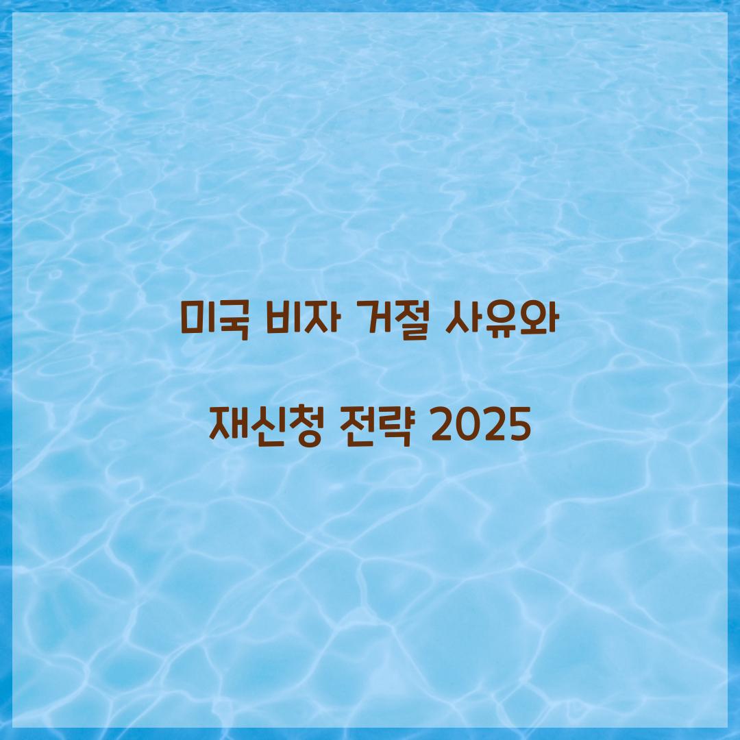 미국 비자 거절