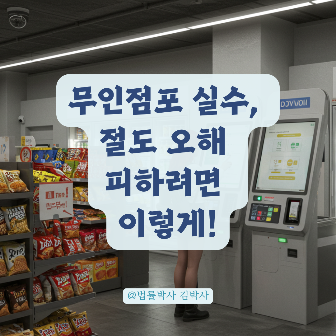 무인점포에서 실수로 결제 안 한 물건, 절도 혐의 피하려면 이렇게 대응하세요.