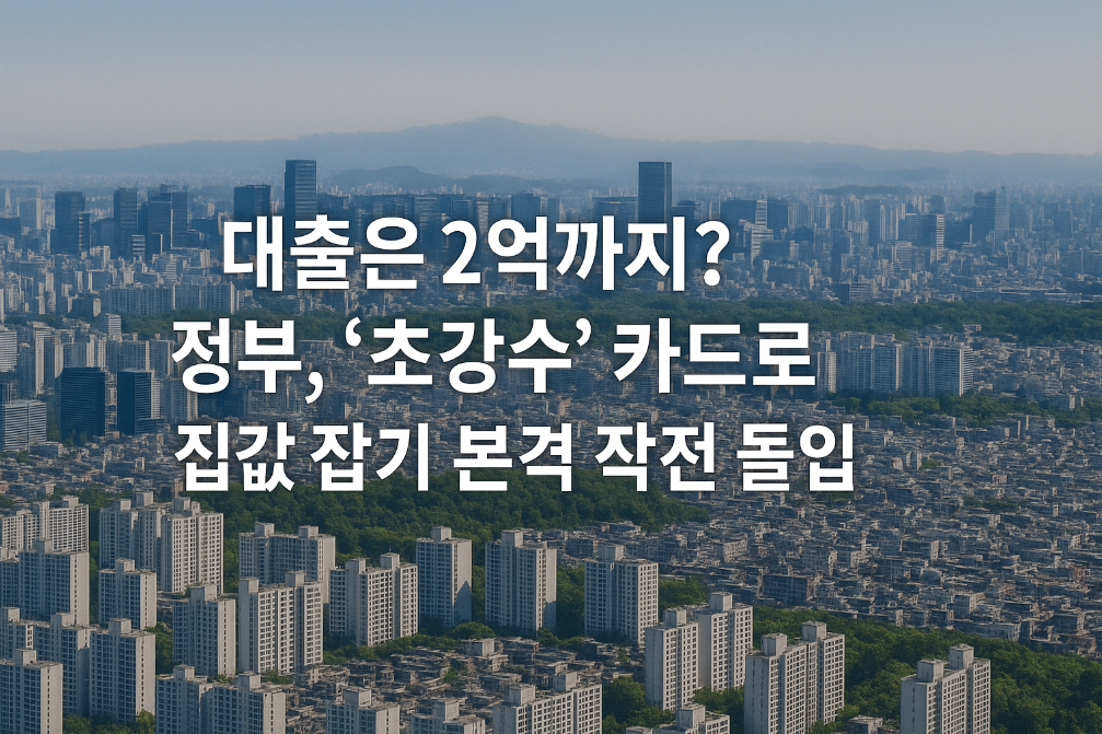 정부, '초강수' 카드로 집값 잡기 본격 작전 돌입