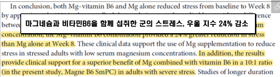 비타민과 마그내슘 섭취 효과