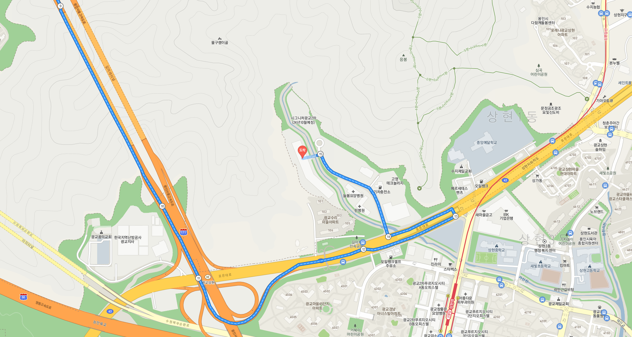 용인 광교 지식산업센터 지식산업센터 가는 길