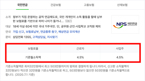 2021년 연봉실수령액 표