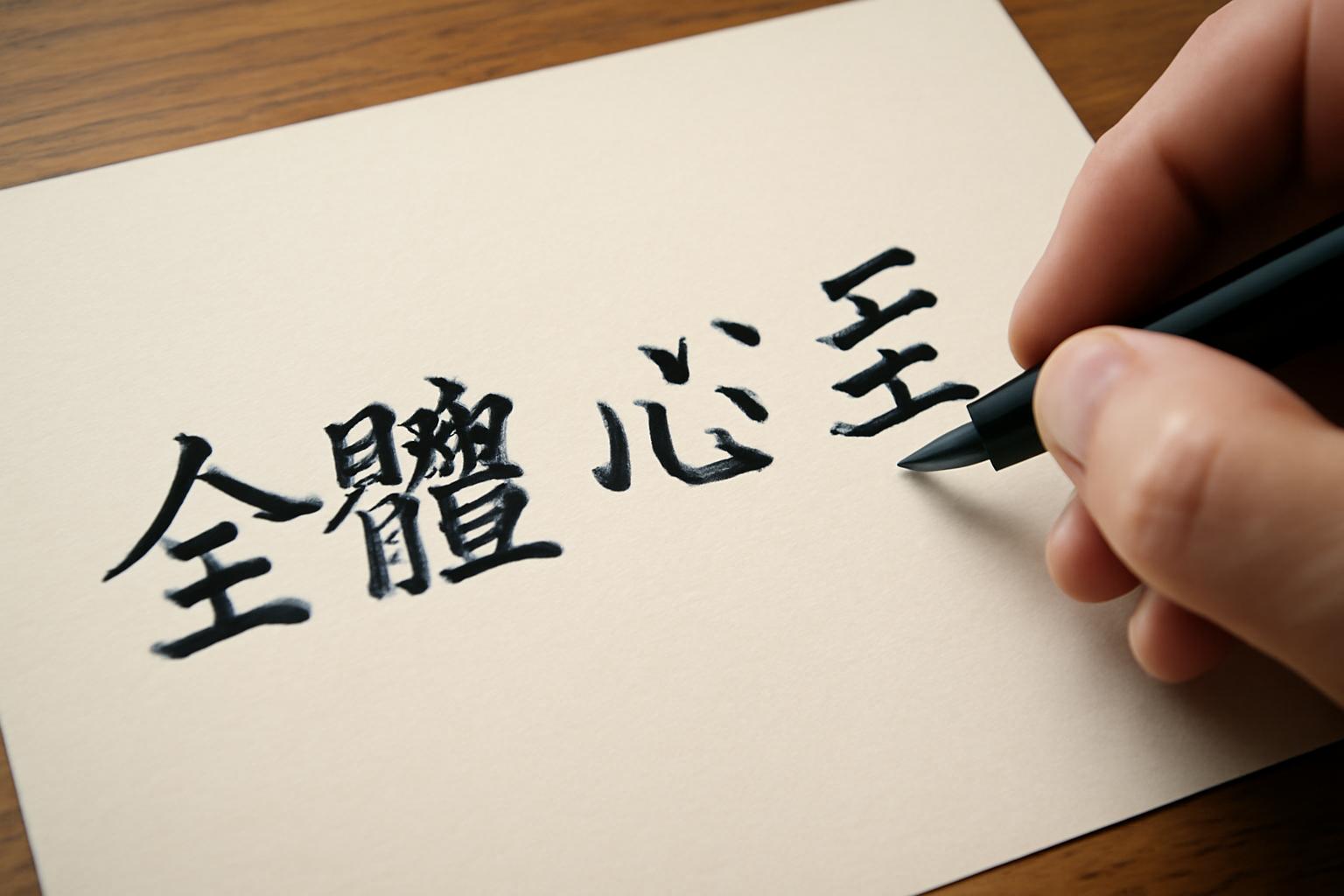 일체유심조 한자 쓰기