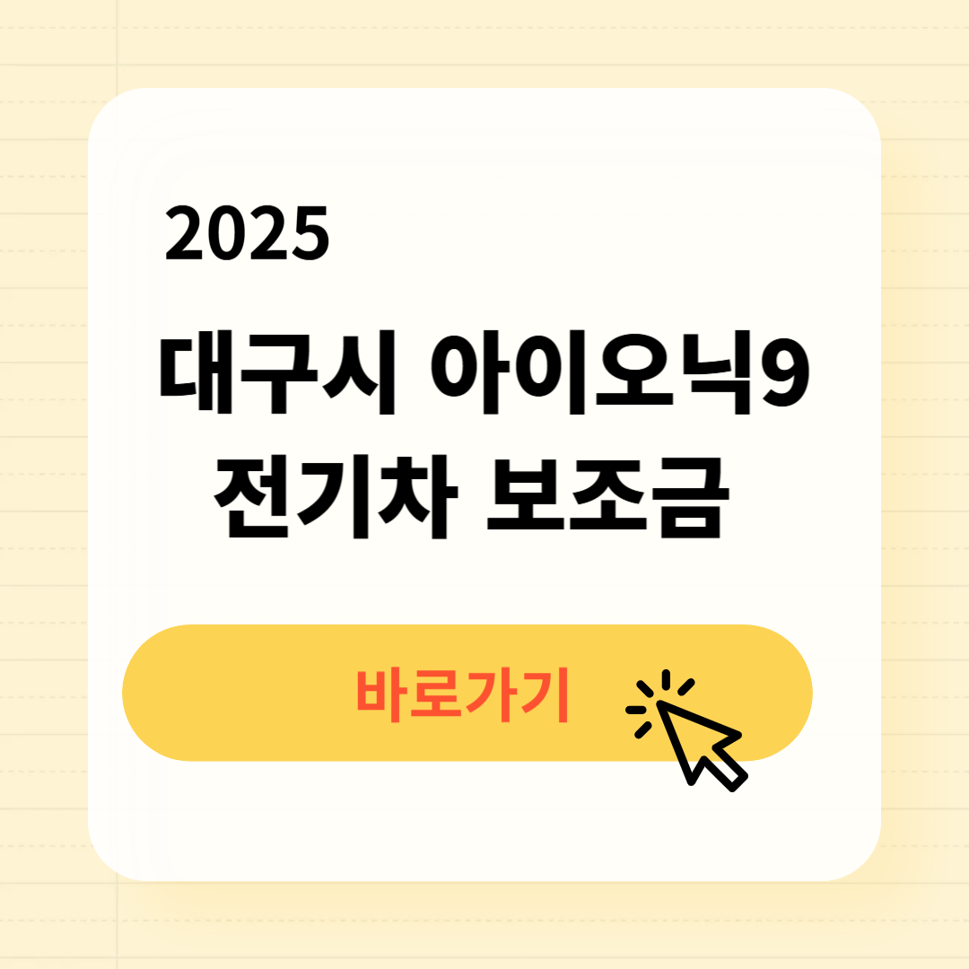 대구시 아이오닉9 전기차 보조금