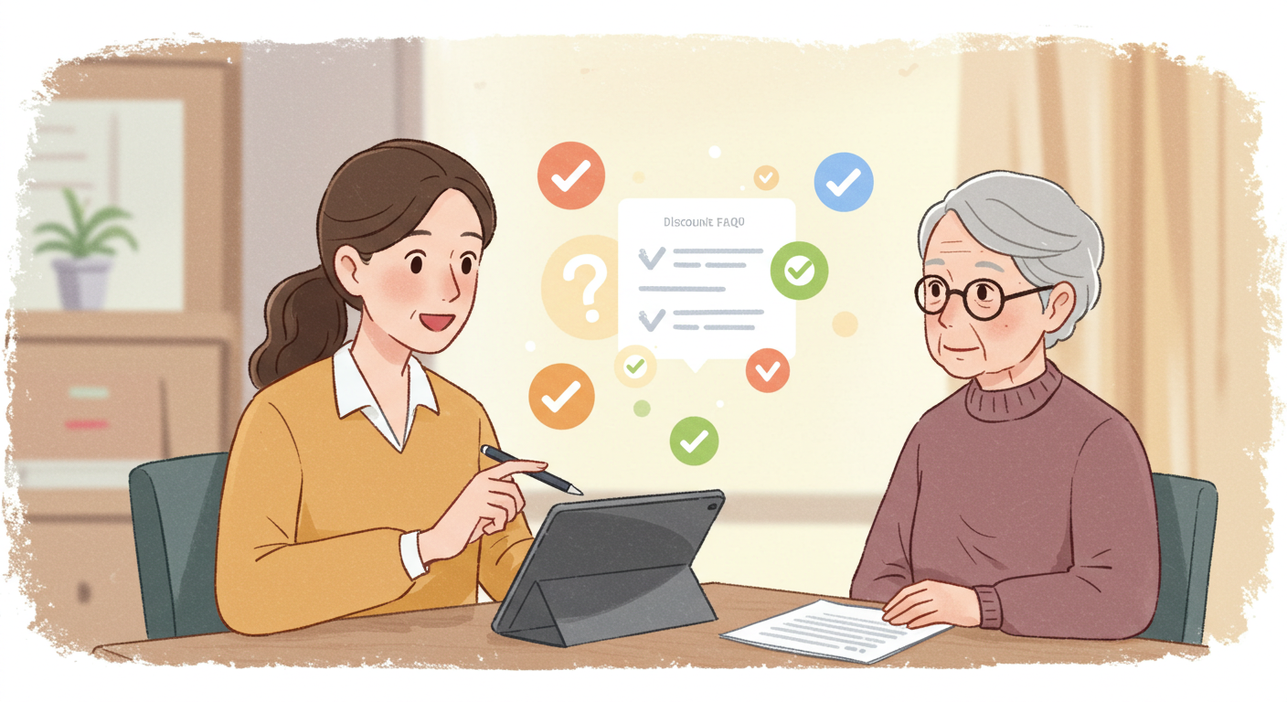 상담을 통해 감액제도 FAQ를 확인하는 장면