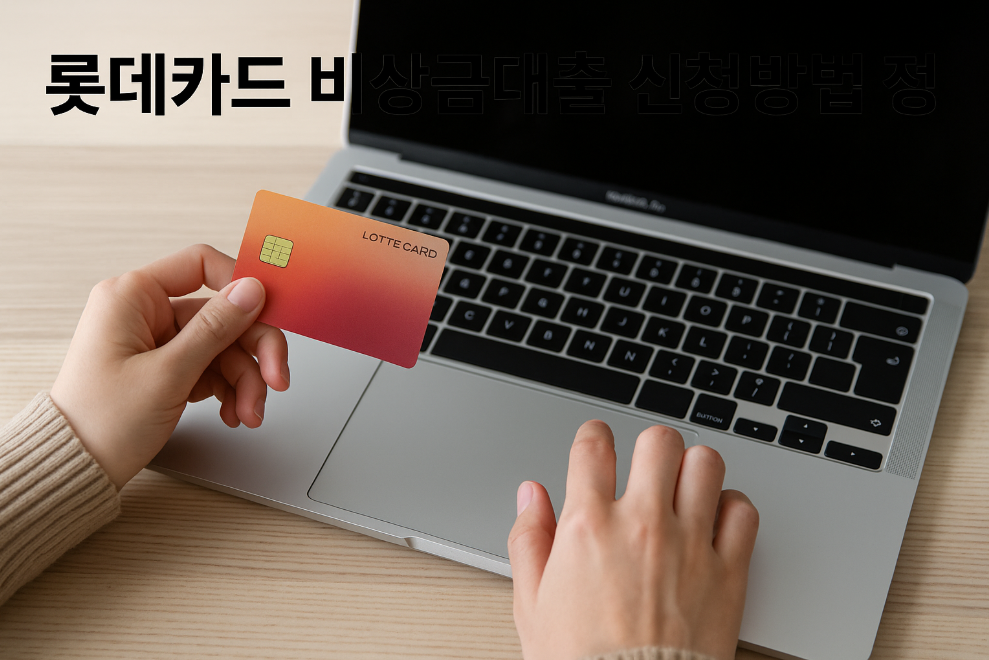 롯데카드 비상금대출 신청방법 정리