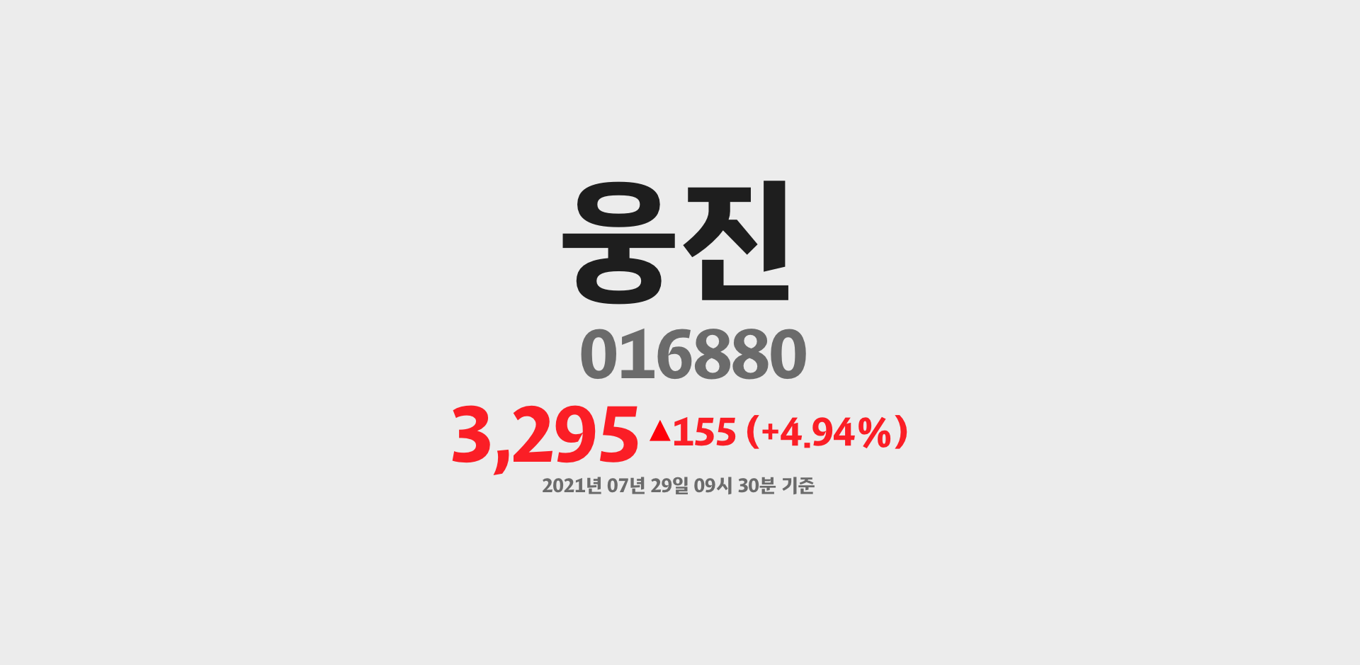 웅진 2021-07-29 09:30:43.794282기준 주가