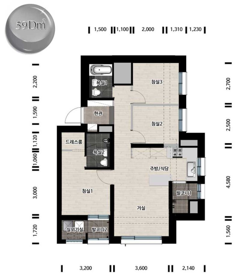 한강 수자인 오브센트 59D