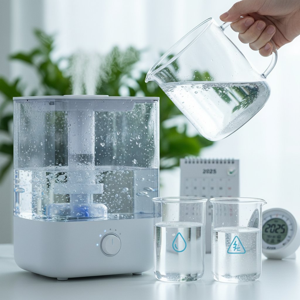 가습기 정수물 사용