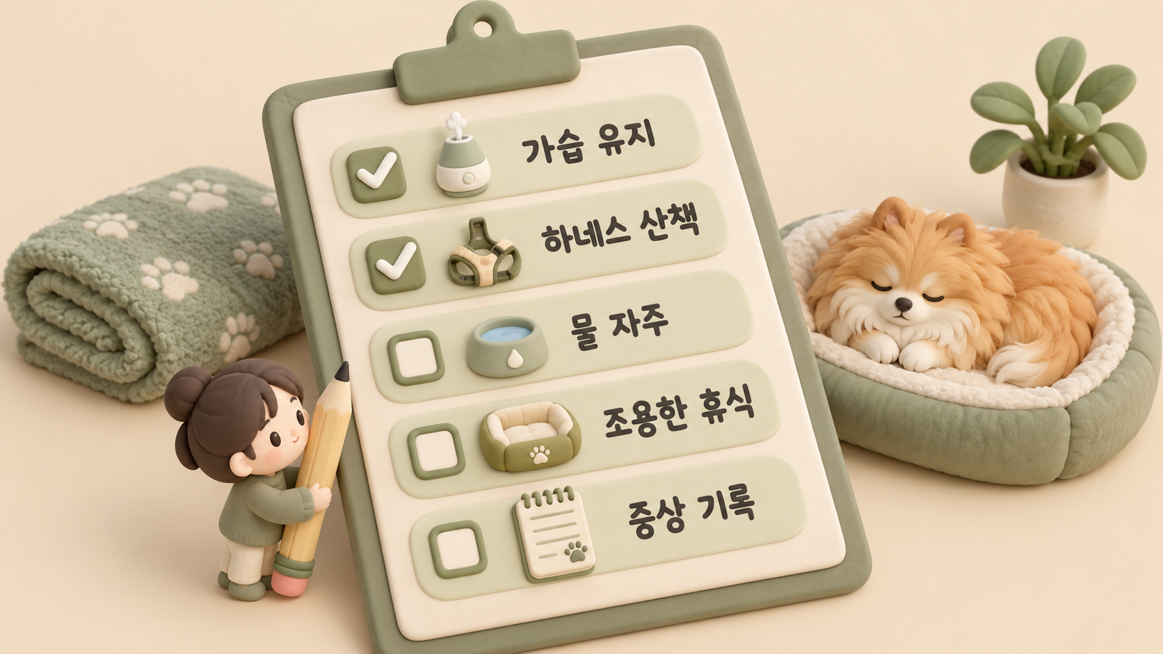 집 관리 준비물 클립보드