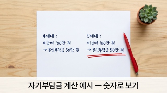 5세대 실손보험 자기부담금 50% 계산 예시