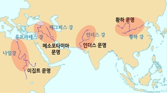 세계 4대 문명 기원 발상지