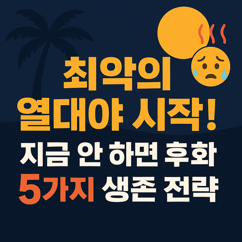올여름 최악의 열대야 시작! 지금 준비해야 할 5가지