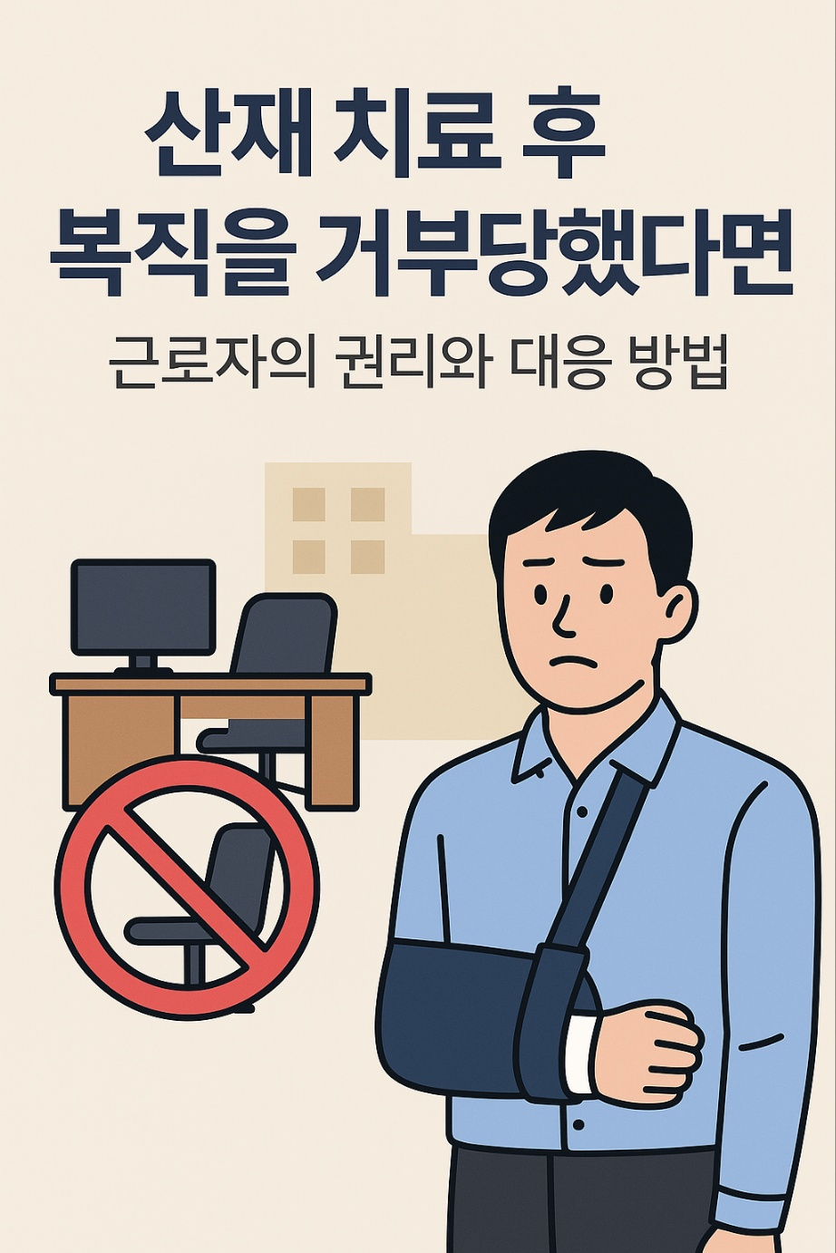 산재 승인후 복직 거부 이미지