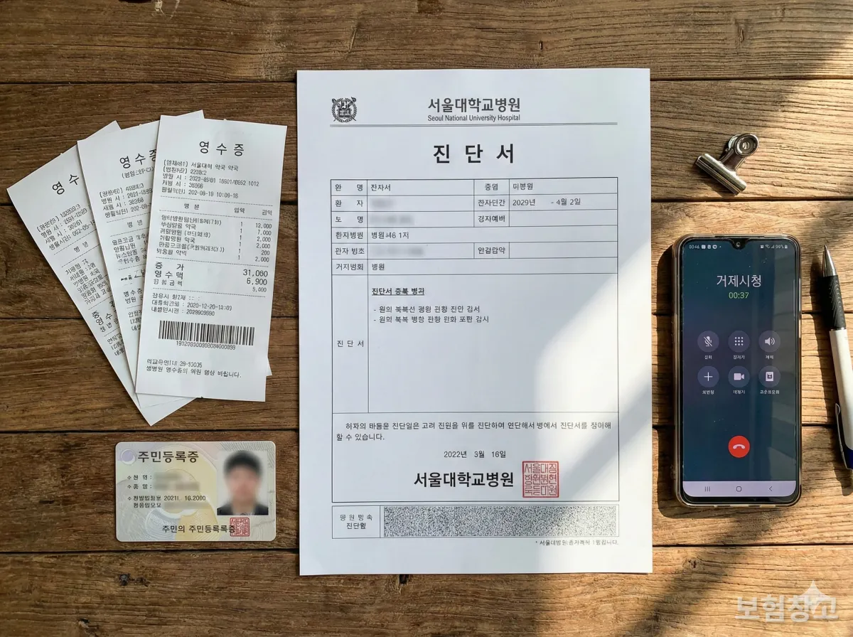 영조물 배상책임보험 청구를 위한 진단서, 영수증 등 필수 서류 모음