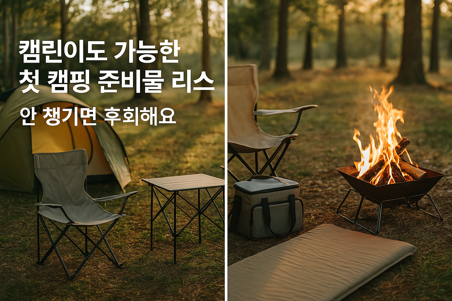 캠린이도 가능한 ‘첫 캠핑 준비물’ 리스트 – 안 챙기면 후회해요
