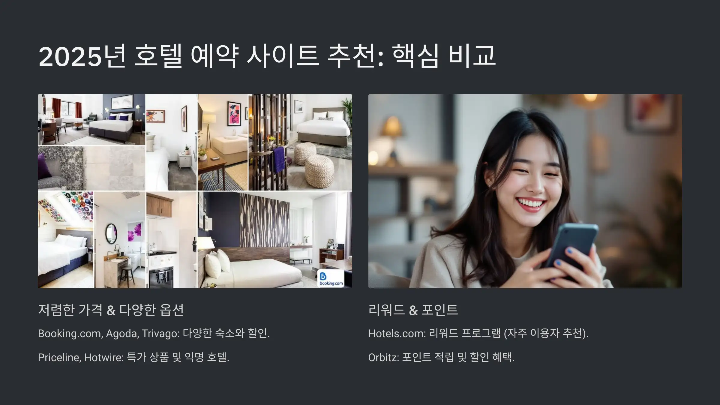 2025년 호텔 예약 사이트 순위 및 추천 리스트