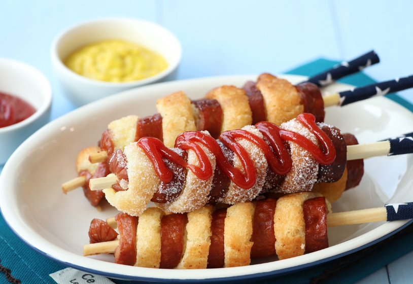 시장 먹거리 사진