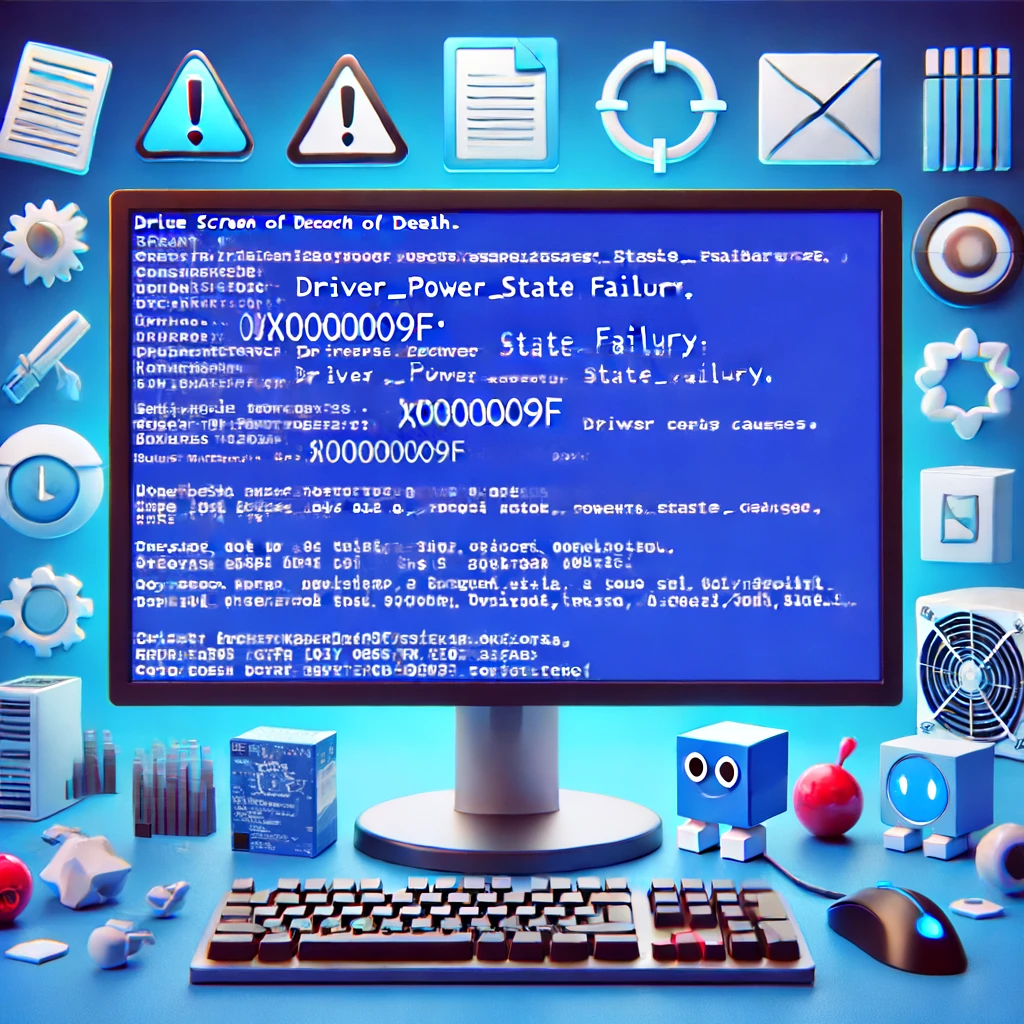 윈도우 블루스크린 오류 코드 0x0000009F: DRIVER_POWER_STATE_FAILURE 원인 및 해결 방법
