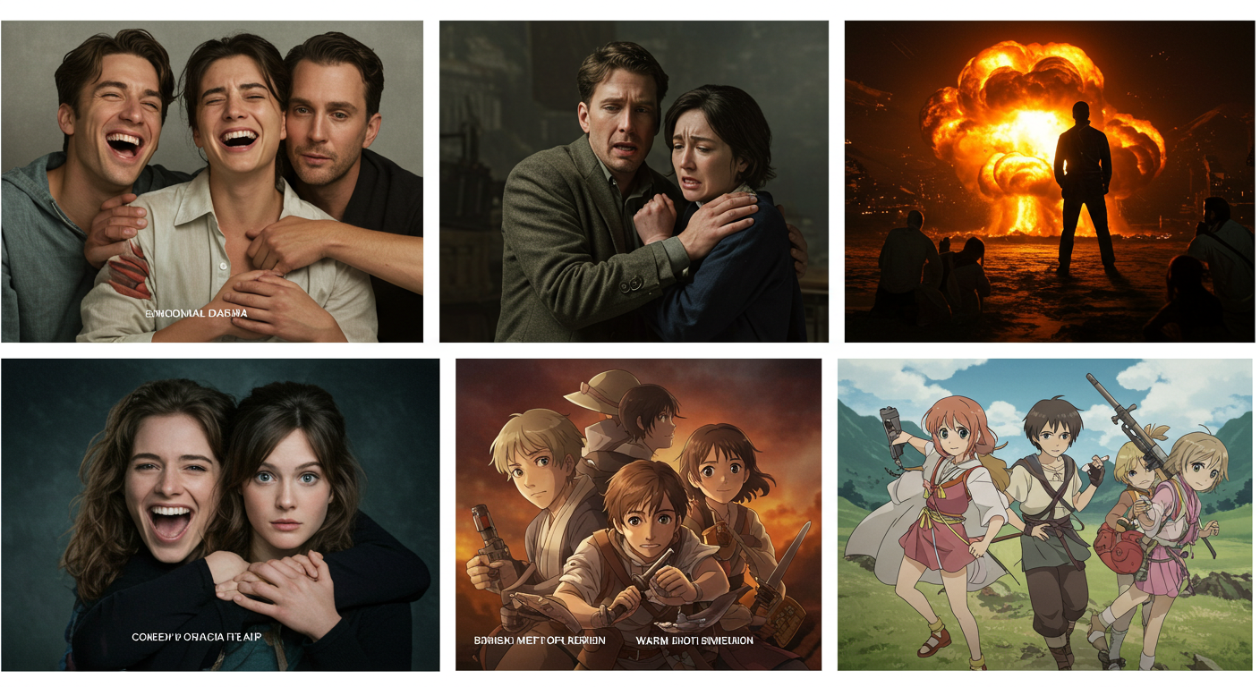 각 장르별 영화 포인트가 담긴 이미지