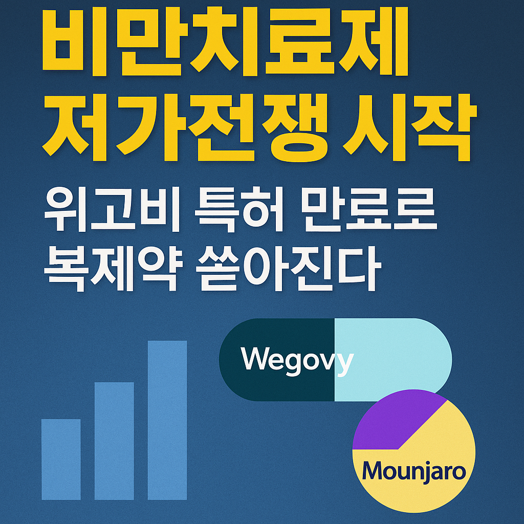 비만치료제 저가전쟁 시작! 위고비 특허 만료로 복제약 쏟아진다